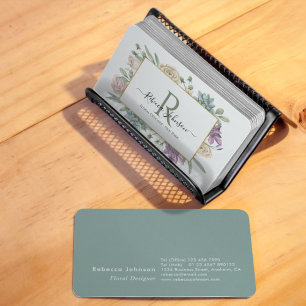 Carte De Visite Monogramme floral