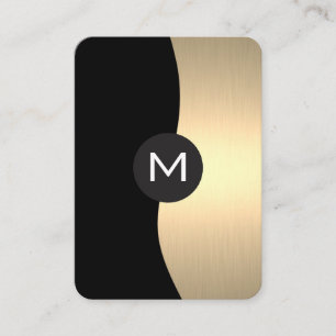 Carte De Visite Monogramme Gold Luxe