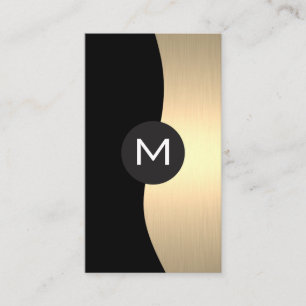 Carte De Visite Monogramme Gold Luxe