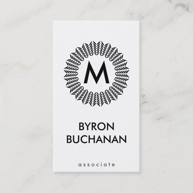 Carte De Visite Monogramme II | Radial | Texture (Devant)