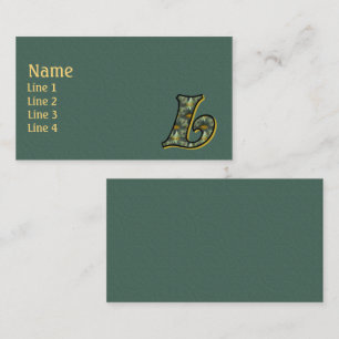 Carte De Visite Monogramme Initial L Art Floral de Marguerites