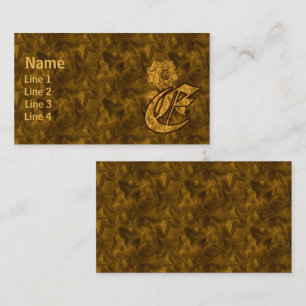Carte De Visite Monogramme Initiale E Élégante Fleur de Pivoine en