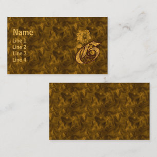 Carte De Visite Monogramme Initiale G Élégante Fleur de Pivoine en