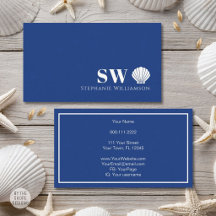 Monogramme initiales coquillage nautique minimalis