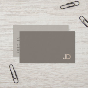 Carte De Visite Monogramme Luxe des couleurs modernes et élégant