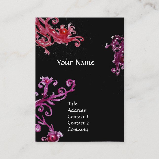 Carte De Visite MONOGRAMME MAGIQUE SWIRL topaz (Devant)