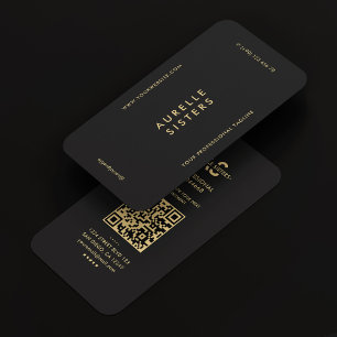 Carte De Visite Monogramme marketing moderne Noir professionnel