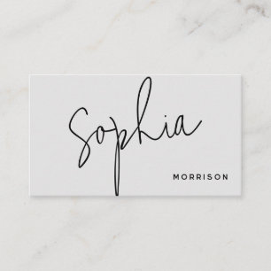Carte De Visite Monogramme minimal apparence naturelle