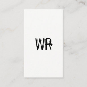 Carte De Visite Monogramme minimaliste de masse