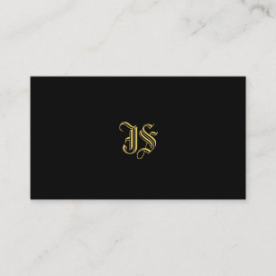 Carte De Visite Monogramme Modèle Élégant Classique Style ancien