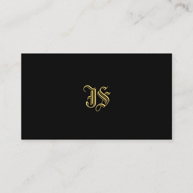Carte De Visite Monogramme Modèle Élégant Classique Style ancien (Devant)