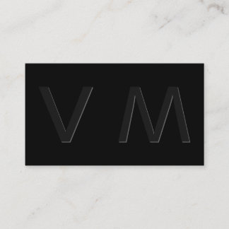 Carte De Visite Monogramme moderne 2 d'ombre