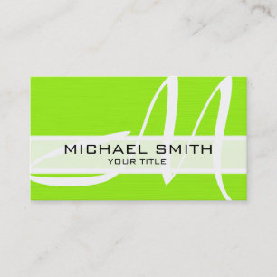 Carte De Visite Monogramme Moderne Arrière - plan de chaux