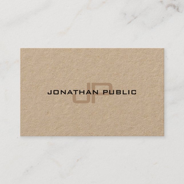 Carte De Visite Monogramme moderne élégant de la meilleure qualité (Devant)