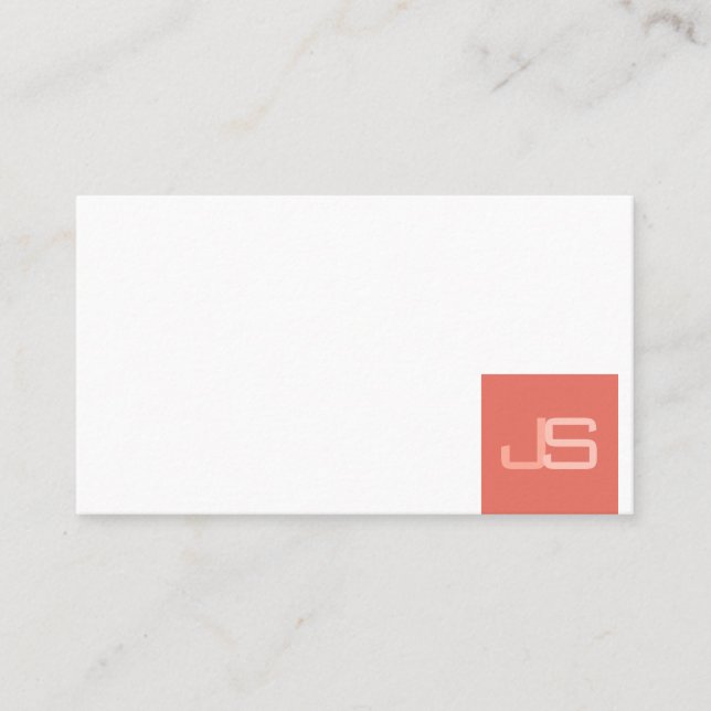 Carte De Visite Monogramme moderne Élégant Modèle personnalisé (Devant)