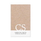 Monogramme moderne Kraft Imprimé blanc vertical