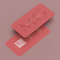 Monogramme moderne minimaliste Saumon rose