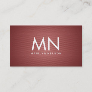 Carte De Visite Monogramme Motif géométrique