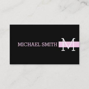 Carte De Visite Monogramme noir clair Shampooing moderne #2