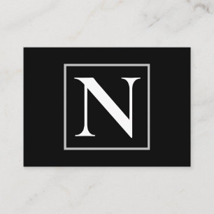 Carte De Visite Monogramme noir et blanc