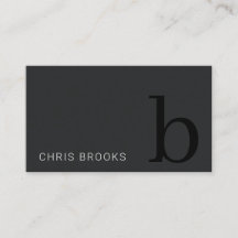 Monogramme noir et blanc minimal initial