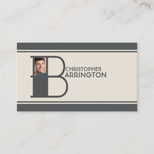 Carte De Visite Monogramme personnalisé de la lettre initiale B d