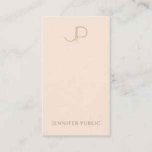 Carte De Visite Monogramme personnalisé Modèle Élégant Luxe Épais