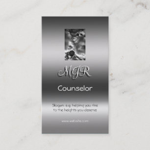 Carte De Visite Monogramme, Pile de ballon à air chaud, effet méta