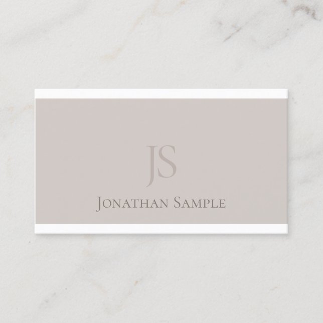 Carte De Visite Monogramme populaire Design graphique élégant mode (Devant)