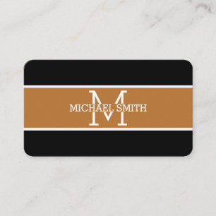 Carte De Visite Monogramme Professional Cuivre moderne