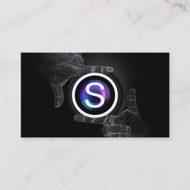 Carte De Visite Monogramme Professional Hands Frame Photographie (Devant)