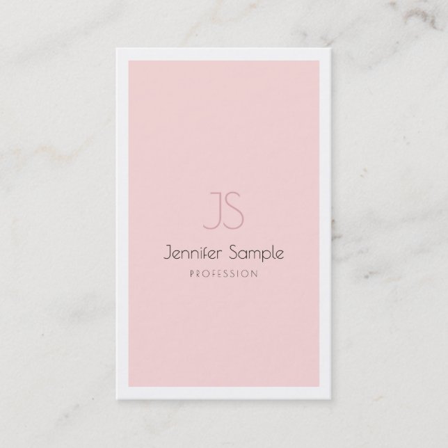 Carte De Visite Monogramme professionnel élégant Conception simple (Devant)