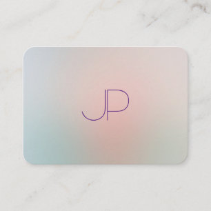 Carte De Visite Monogramme Professionnel Élégant Moderne Pastel Co