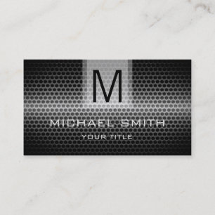 Carte De Visite Monogramme professionnel en acier inoxydable no 2