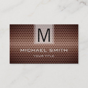 Carte De Visite Monogramme professionnel en métal en acier inoxyda