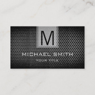 Carte De Visite Monogramme professionnel en métal en acier inoxyda