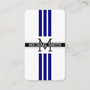 Carte De Visite Monogramme professionnel Grilles de marine moderne