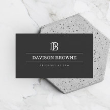 Monogramme professionnel gris foncé