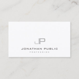 Carte De Visite Monogramme professionnel minimaliste élégant moder