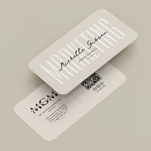 Carte De Visite Monogramme professionnel minimaliste marketing Sab
