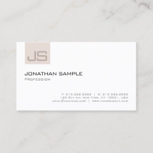Carte De Visite Monogramme professionnel moderne et élégant Simp