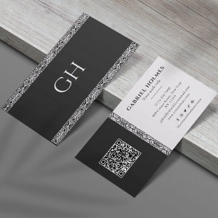 Carte De Visite Monogramme professionnel moderne minimaliste Entre