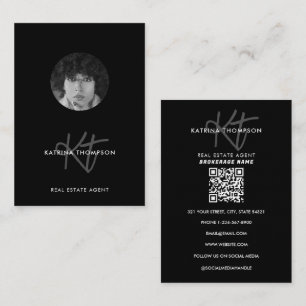 Carte De Visite Monogramme professionnel Realtor Immobilier