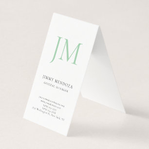 Carte De Visite Monogramme professionnel simple moderne tendance