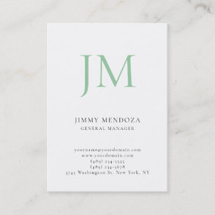 Carte De Visite Monogramme professionnel simple moderne tendance