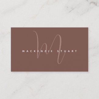 Carte De Visite Monogramme QR Code Scannable Professionnel Minimal