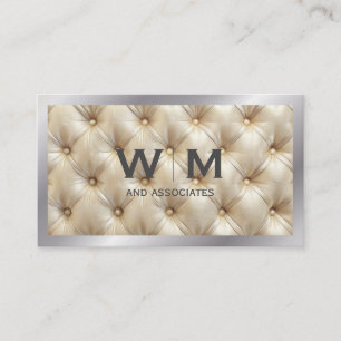 Carte De Visite Monogramme   Rembourrage en tissu touffu