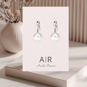 Carte De Visite Monogramme rose personnalisé