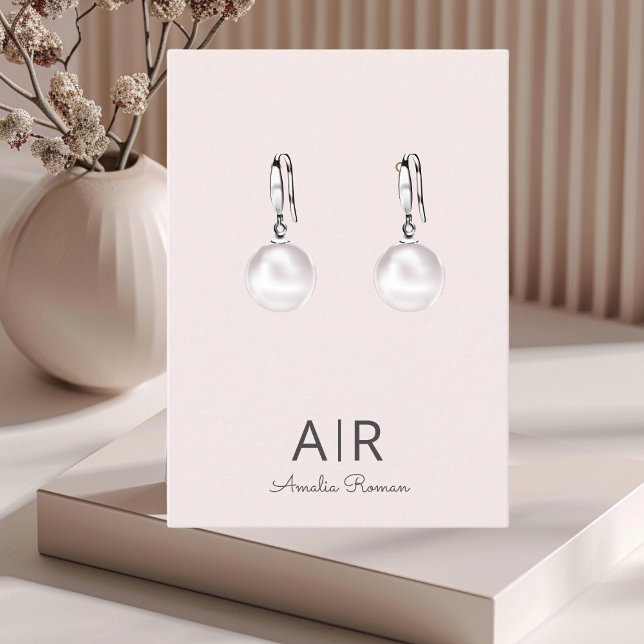 Carte De Visite Monogramme rose personnalisé (Créateur téléchargé)