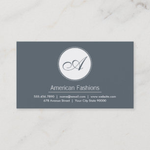 Carte De Visite Monogramme   Script